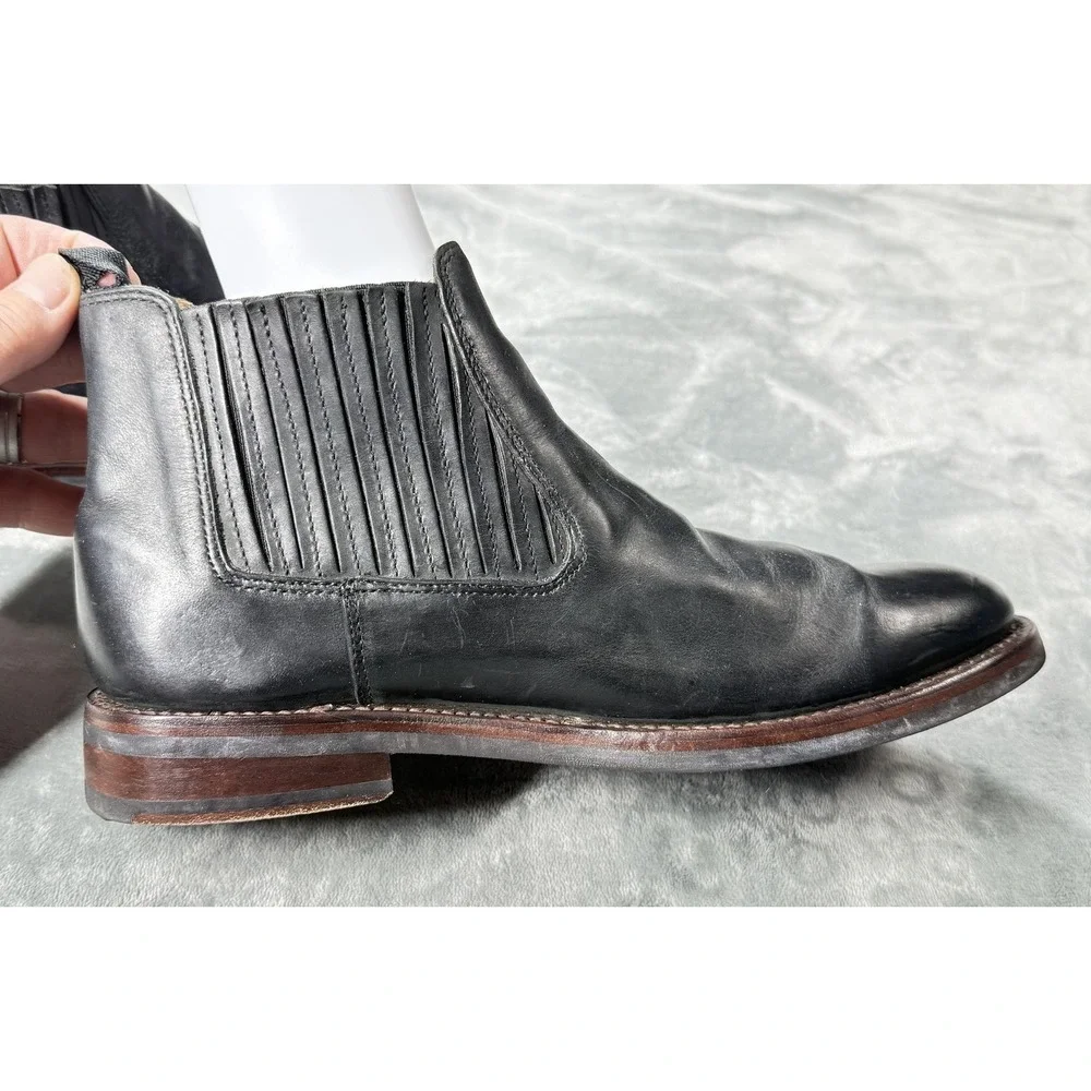 L.L. Bean Signature Boots Mens Size‎ 10.5 Black Leather Chelsea Pull On